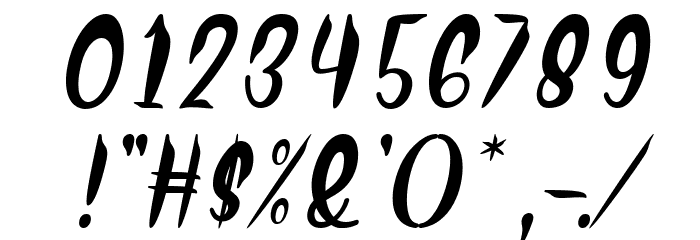 Delumba Italic Font OTHER CHARS