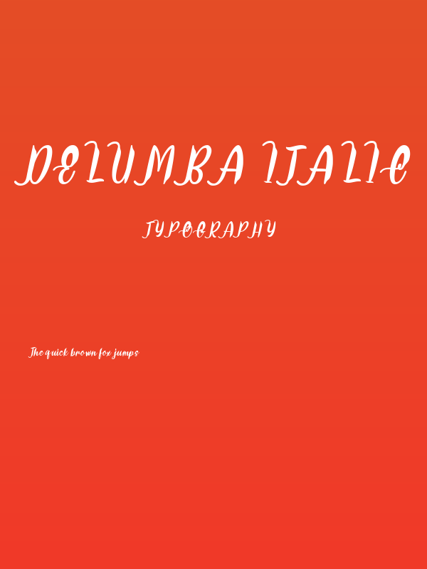 Delumba Italic Poster