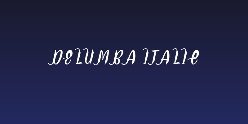 Delumba Italic Social Header