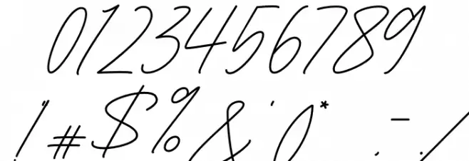 Deluna Signature Font OTHER CHARS