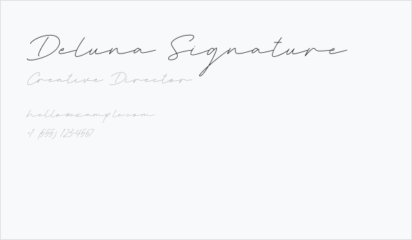 Deluna Signature Business Card