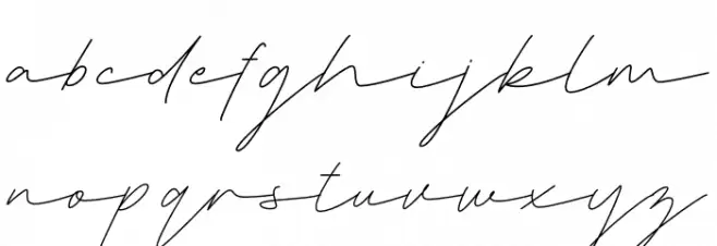 Deluna Signature फ़ॉन्ट लोअरकेस