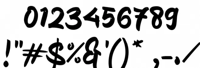 Delusi Script Font OTHER CHARS