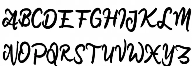 Delusi Script フォント 大文字