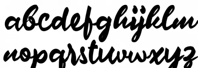 Delusi Script Font LOWERCASE