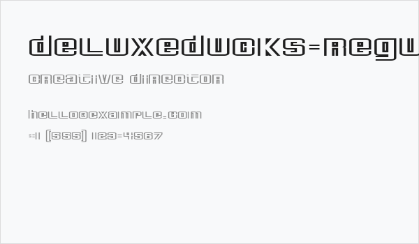 DeluxeDucks-Regular Business Card