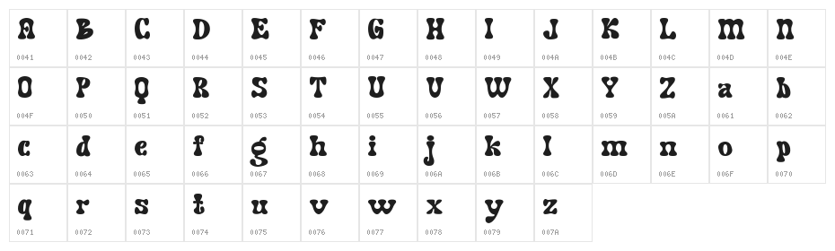 Delya Monte DEMO Regular Character Map