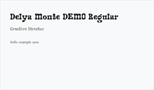 Delya Monte DEMO Regular Business Card