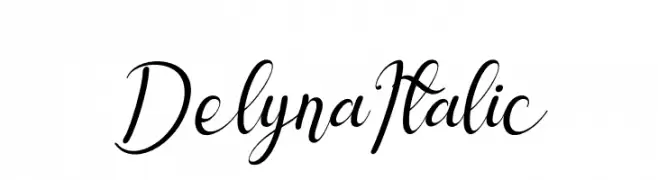 Delyna Italic  免费字体下载