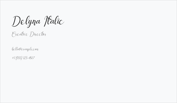 Delyna Italic Business Card