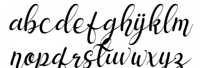 Delyna Italic फ़ॉन्ट लोअरकेस