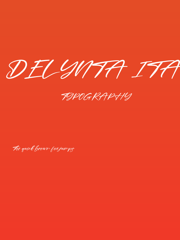 Delynta Italic Poster