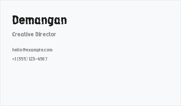 Demangan Business Card