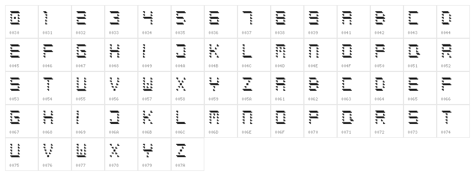 DematerialiseLight Character Map