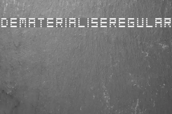 DematerialiseRegular Font examples