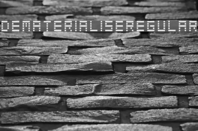 DematerialiseRegular Font examples