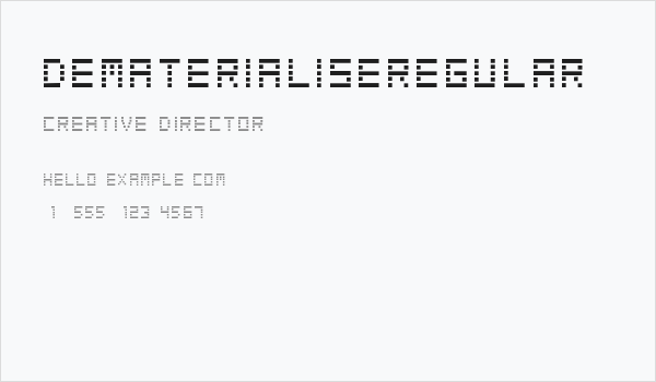 DematerialiseRegular Business Card