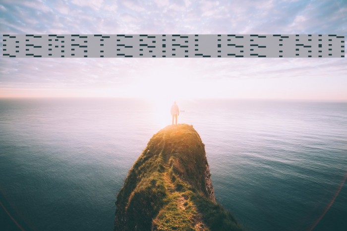 DematerialiseThin Font examples