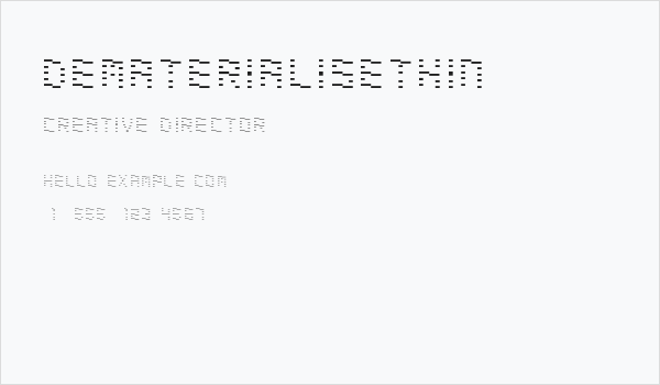 DematerialiseThin Business Card