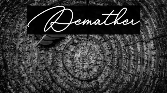 Demather Font examples