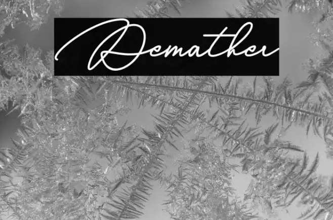Demather Font examples