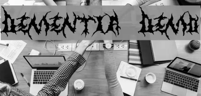 Dementia Demo Font examples