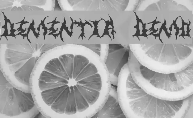 Dementia Demo Font examples