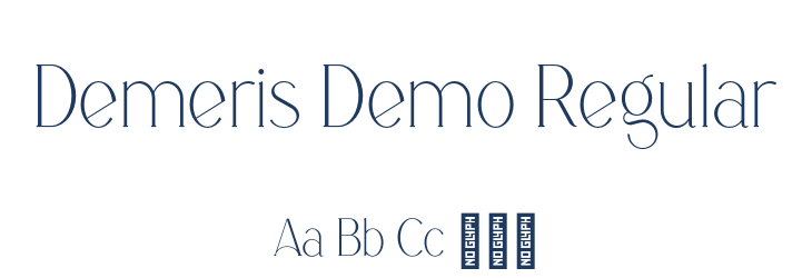 Demeris Demo Regular Font Preview