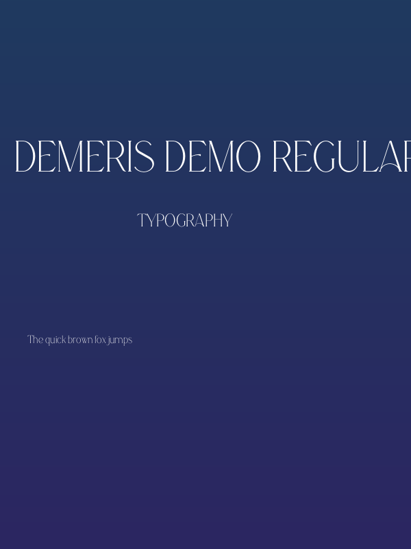 Demeris Demo Regular Poster