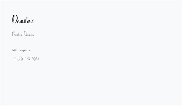 Demilan Business Card