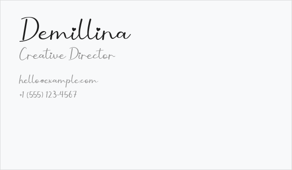 Demillina Business Card