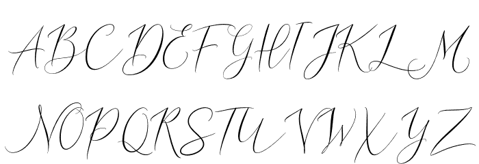 DemoDreamLavigne-Script Font Litere mari