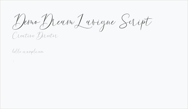 DemoDreamLavigne-Script Business Card