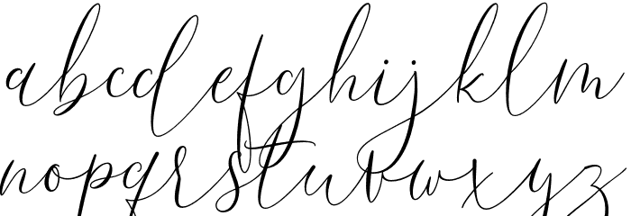 DemoDreamLavigne-Script Font Litere mici