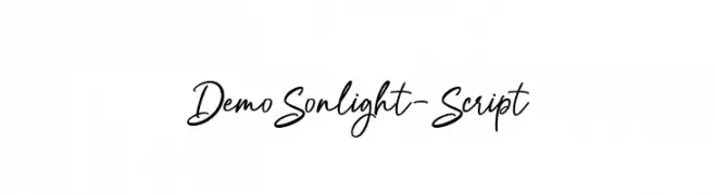 DemoSonlight-Script  नि: शुल्क फ़ॉन्ट्स डाउनलोड
