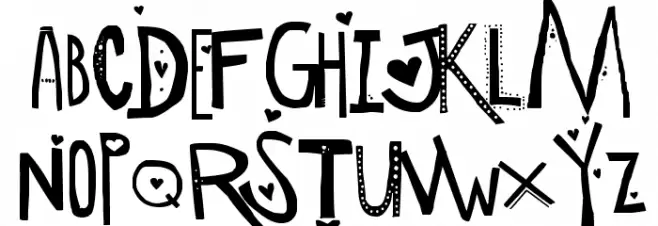 Demo Schriftart Kleinbuchstaben