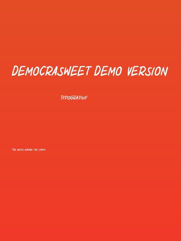 Democrasweet Demo Version Poster
