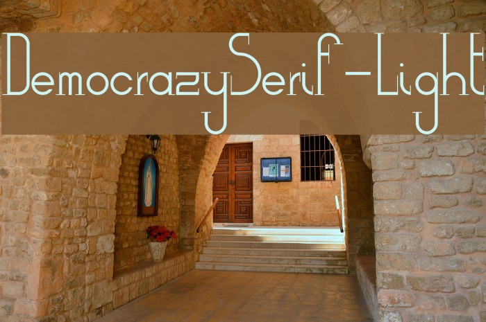 DemocrazySerif-Light Font examples