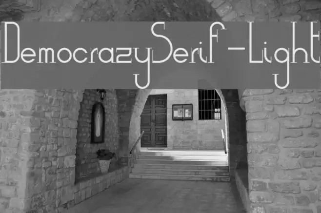 DemocrazySerif-Light Example 3
