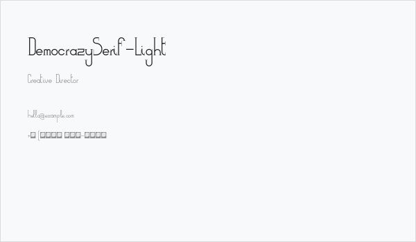 DemocrazySerif-Light Business Card