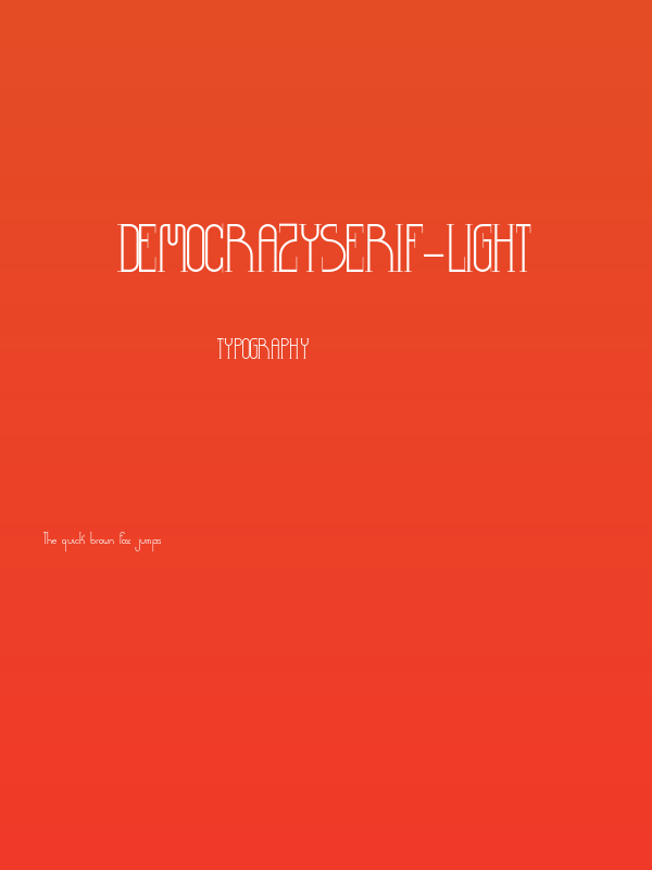 DemocrazySerif-Light Poster