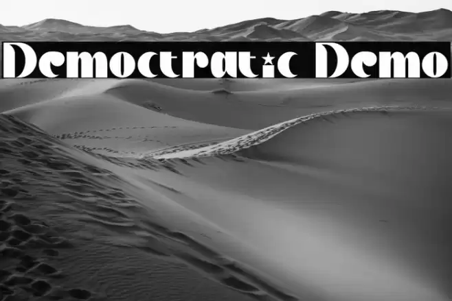 Democtratic Demo Font examples