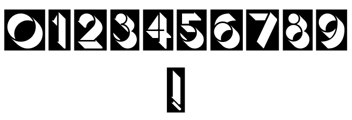 Demode Negative Font OTHER CHARS