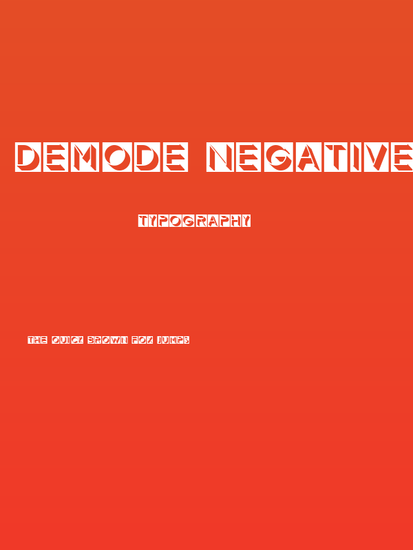Demode Negative Poster