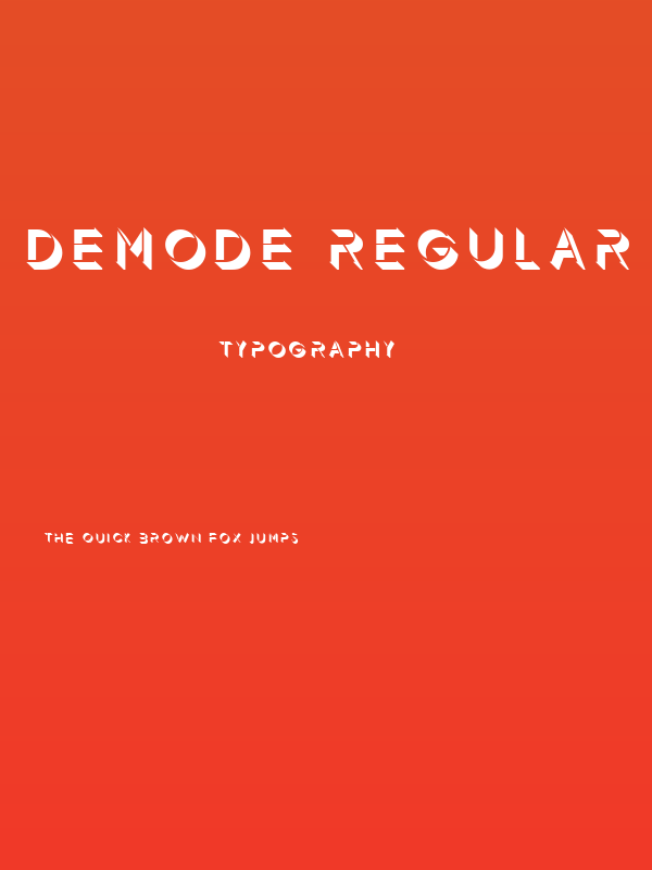 Demode Regular Poster