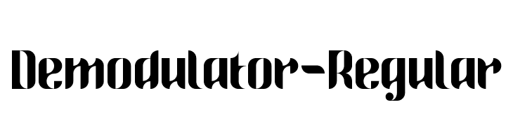Demodulator-Regular  フリーフォントのダウンロード