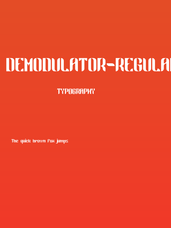 Demodulator-Regular Poster
