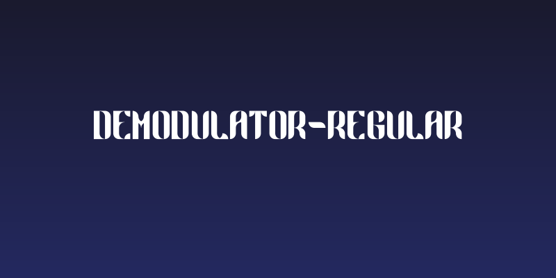Demodulator-Regular Social Header