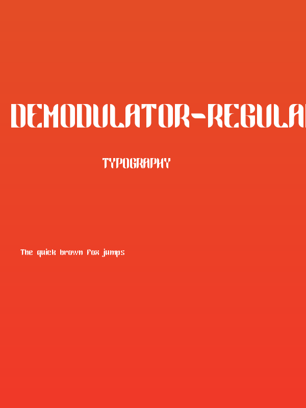 Demodulator-Regular Poster
