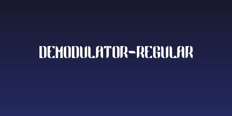 Demodulator-Regular Social Header